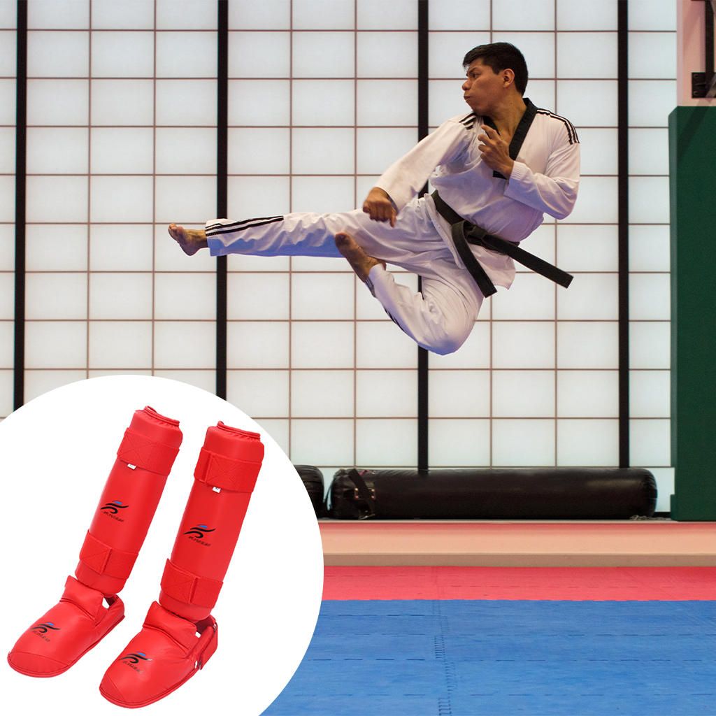 MMA Shin Guards Gear Leg Instep Protector Taekwondo Pads