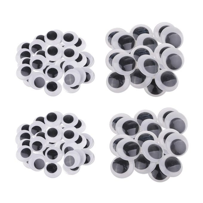 120Pcs Plastic Wobbly Googly Wiggle Eyes Sticker For Decorating Doll