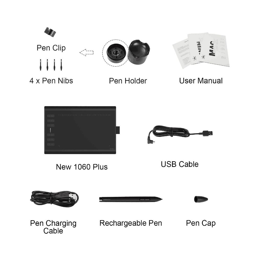Graphic Drawing Tablet Micro USB New 1060PLUS