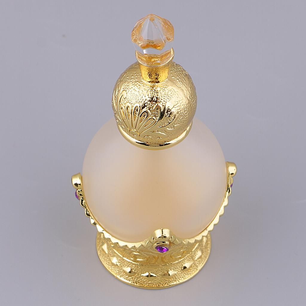2pcs Glass Empty Refillable 15ml  Holder Bottle Dubai Jewelry