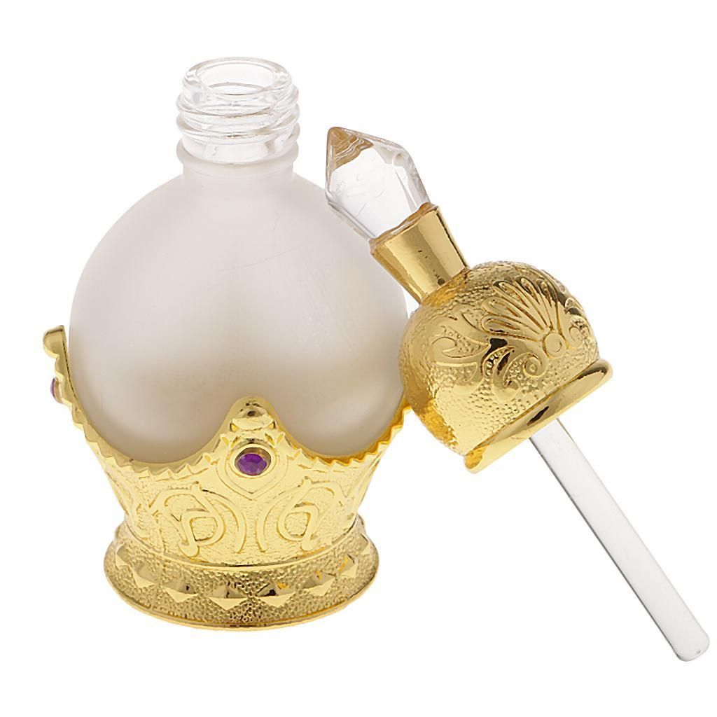 2pcs Glass Empty Refillable 15ml  Holder Bottle Dubai Jewelry