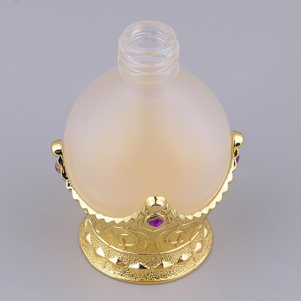 2pcs Glass Empty Refillable 15ml  Holder Bottle Dubai Jewelry