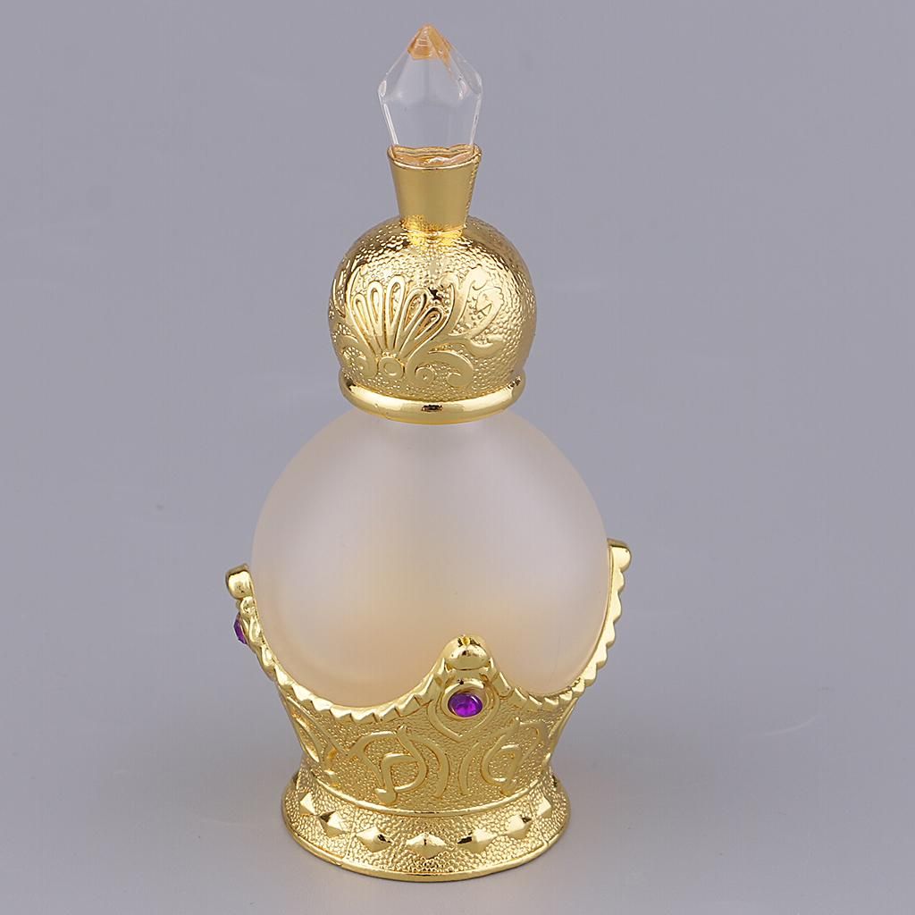 2pcs Glass Empty Refillable 15ml  Holder Bottle Dubai Jewelry
