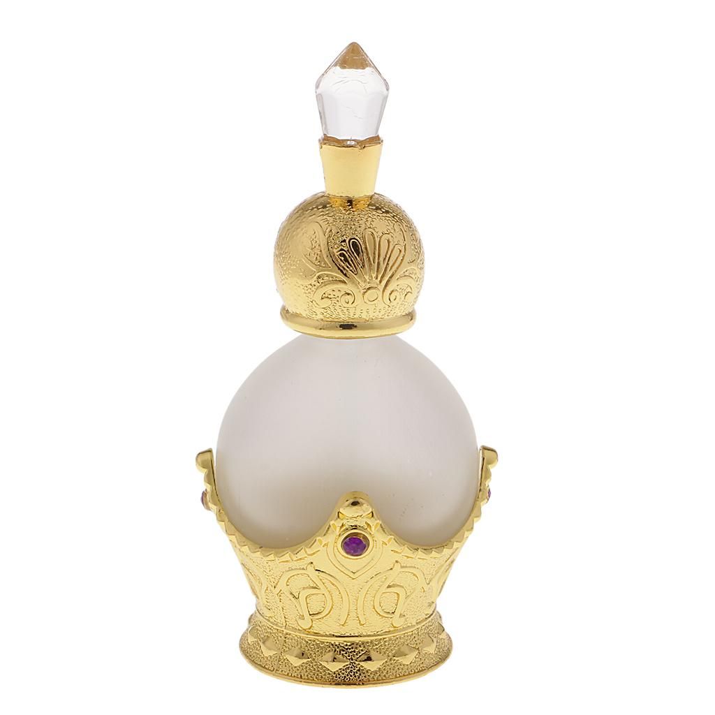 2pcs Glass Empty Refillable 15ml  Holder Bottle Dubai Jewelry