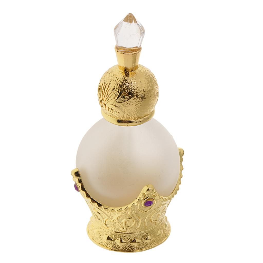 2pcs Glass Empty Refillable 15ml  Holder Bottle Dubai Jewelry