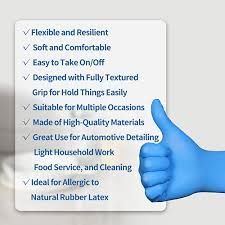Blue Disposable Nitrile All Purpose Safe Working Gloves