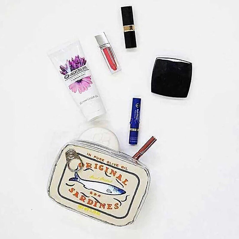 Canned Cute Bags Sardines Bag Makeup Cosmetic Style Animal