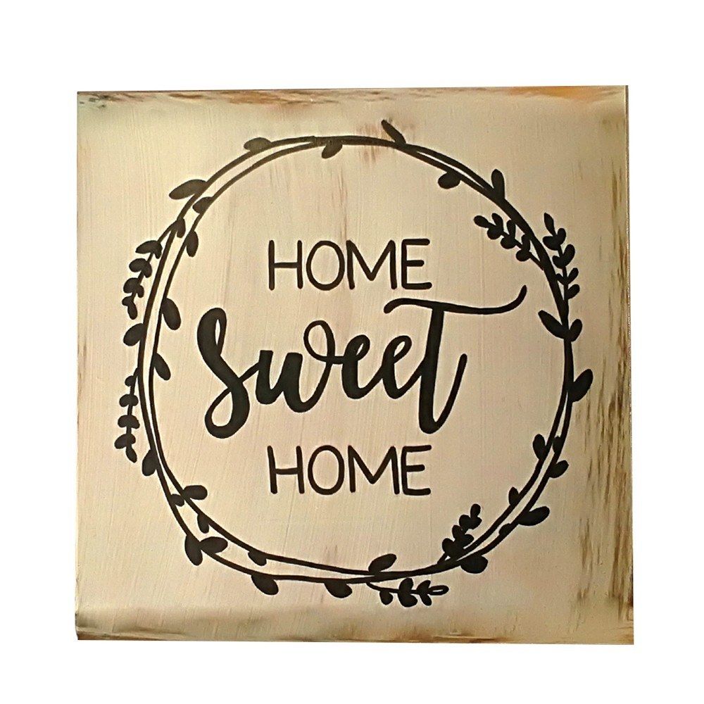 1 Pcs Decorative Rustic Wood Signs Home Sweet Sign Plaque