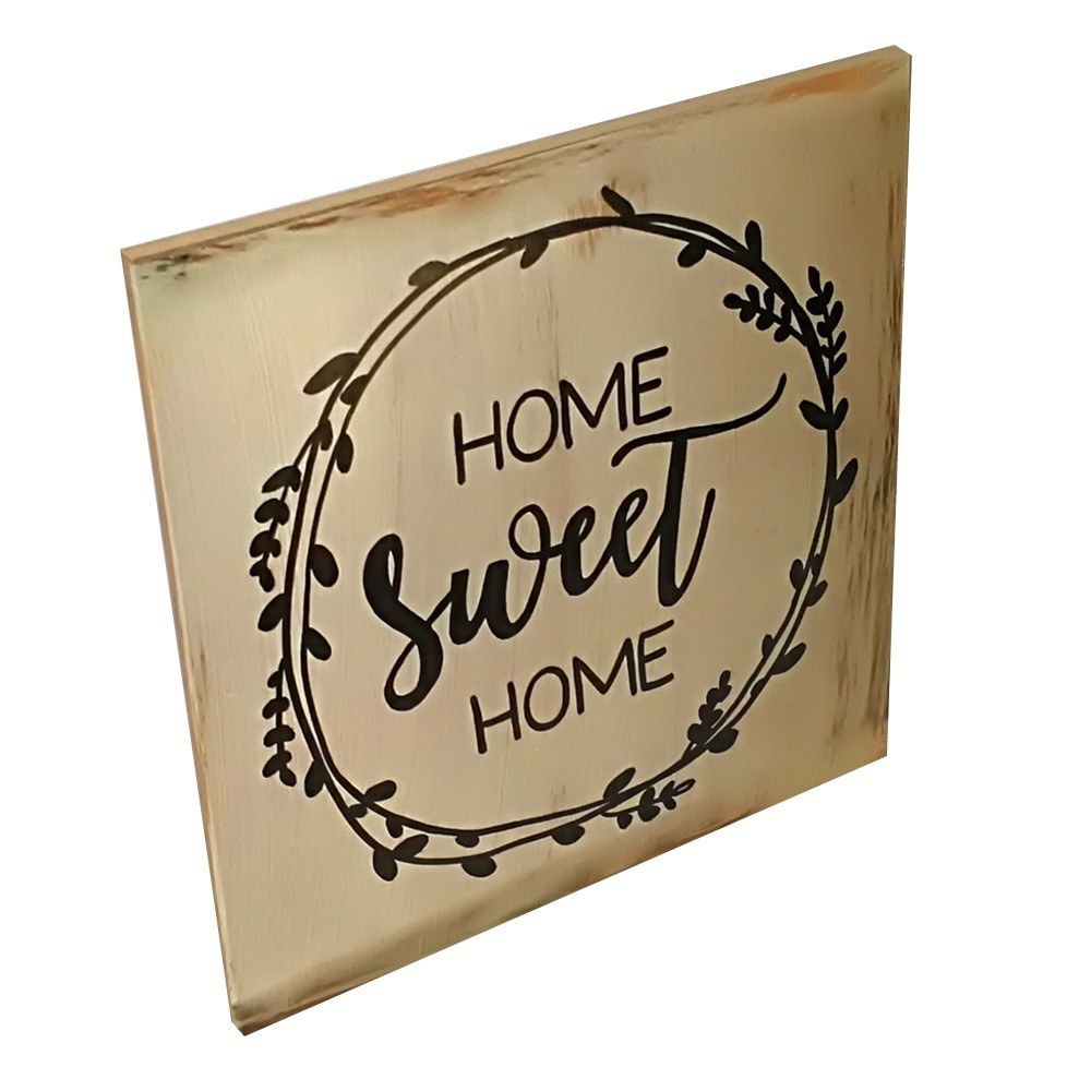 1 Pcs Decorative Rustic Wood Signs Home Sweet Sign Plaque