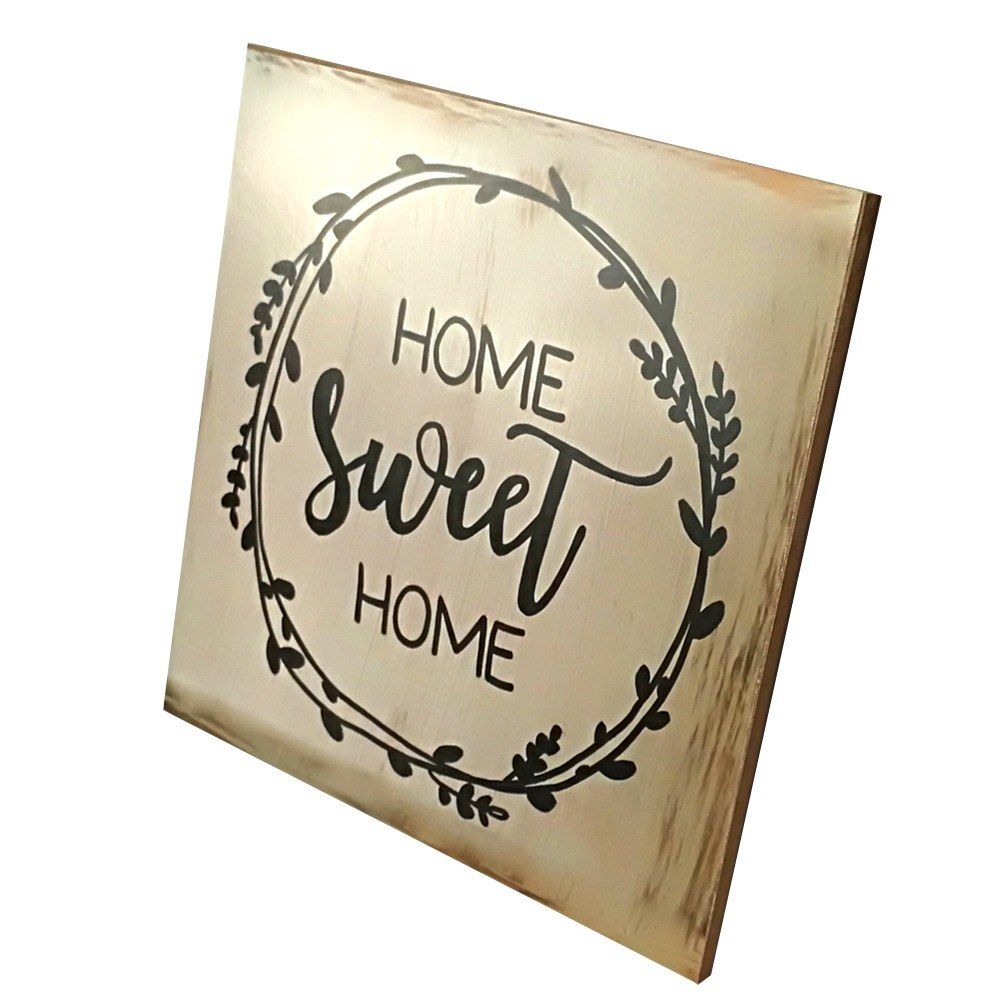 1 Pcs Decorative Rustic Wood Signs Home Sweet Sign Plaque