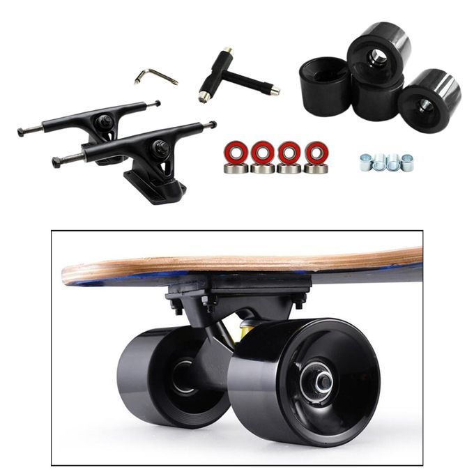 Deluxe 7'' Skateboard Trucks Bearings Repairing T-Tool Wrench Black