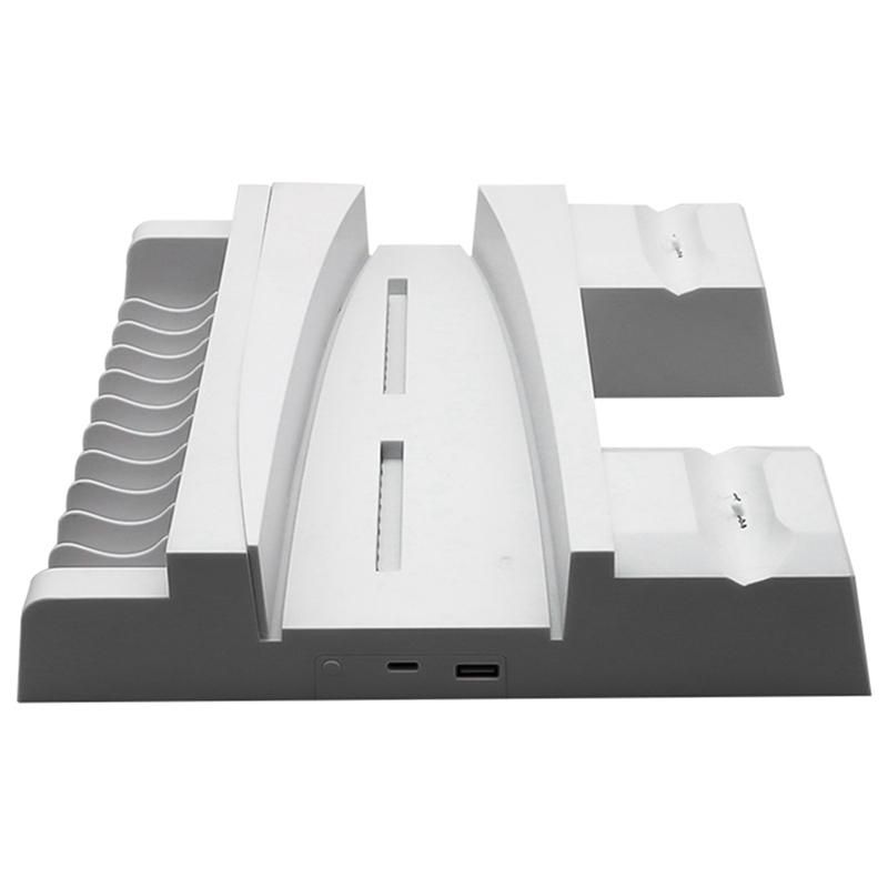 Charger Console Fast Charging Cooling Fan Host Cooling Bracket Multifunctional Vertical Storage Rack for PS5