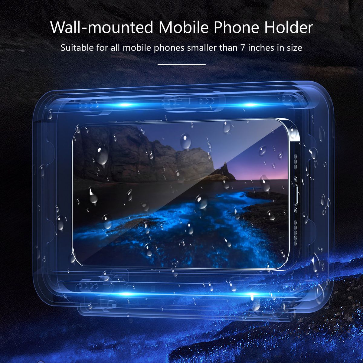 Waterproof Wall-Mounted Cell Phone Holder Case With Touch