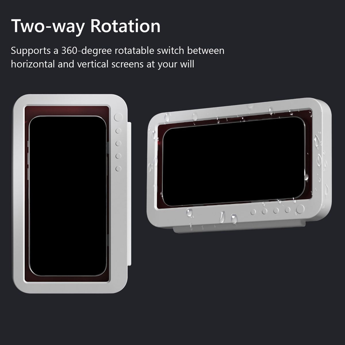 Waterproof Wall-Mounted Cell Phone Holder Case With Touch