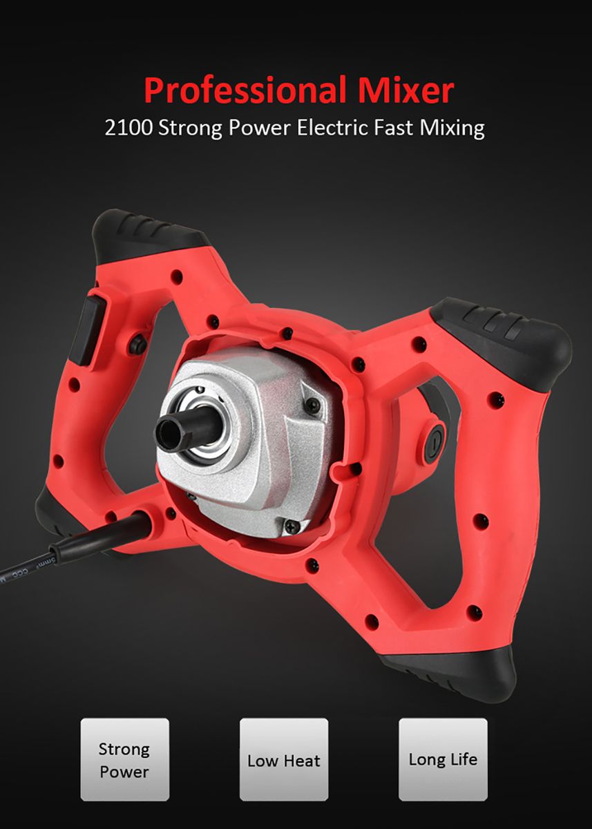 220V 2100W Handheld Electric Cement Mixer Stirrer 50/60Hz