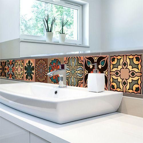 20 Pcs 3D Multi Moroccan Self-Adhesive Bathroom