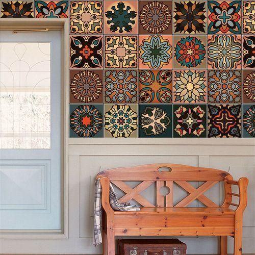 20 Pcs 3D Multi Moroccan Self-Adhesive Bathroom
