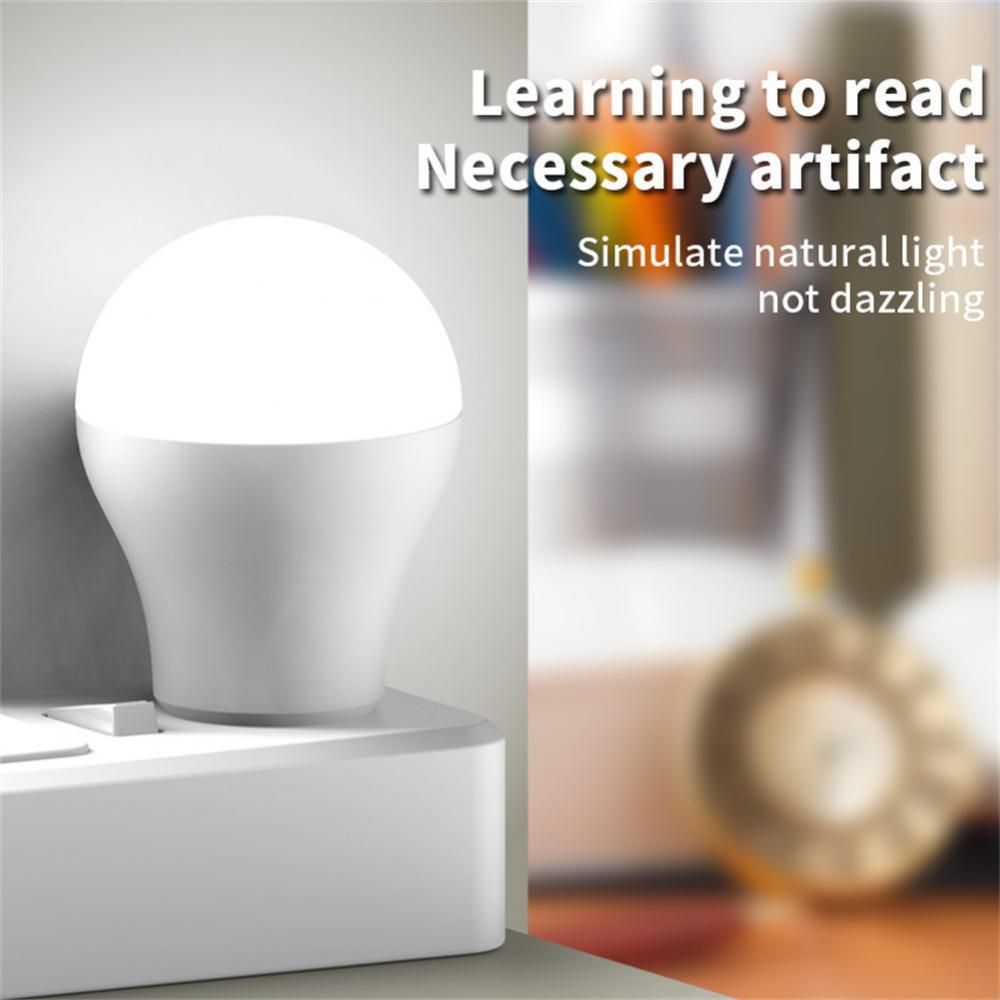 2PCS USB Plug Lamp Computer Mobile Power Charging USB Small Book Lamps LED Warm white