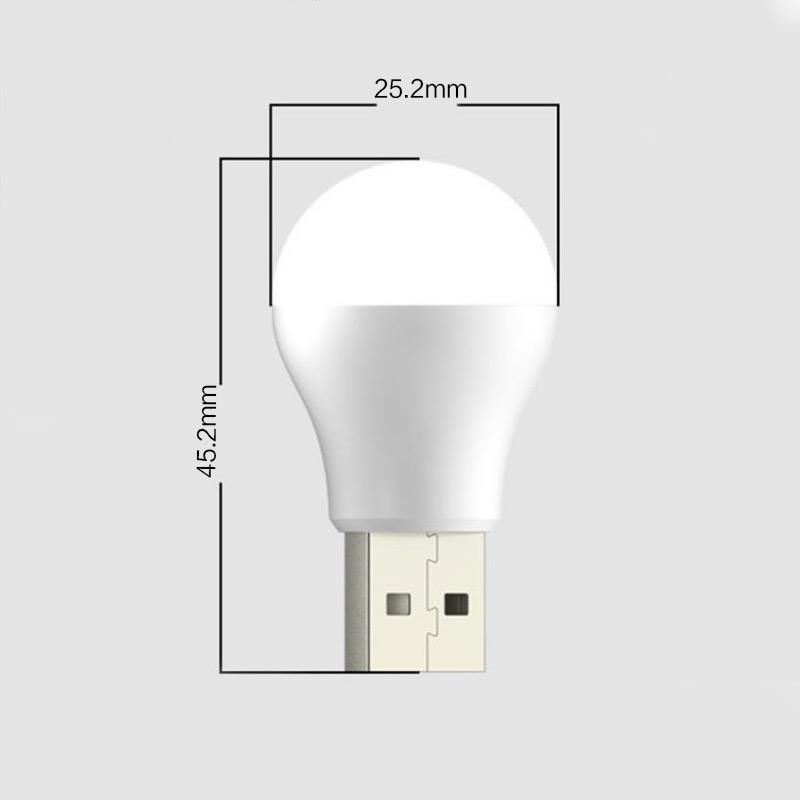 2PCS USB Plug Lamp Computer Mobile Power Charging USB Small Book Lamps LED Warm white