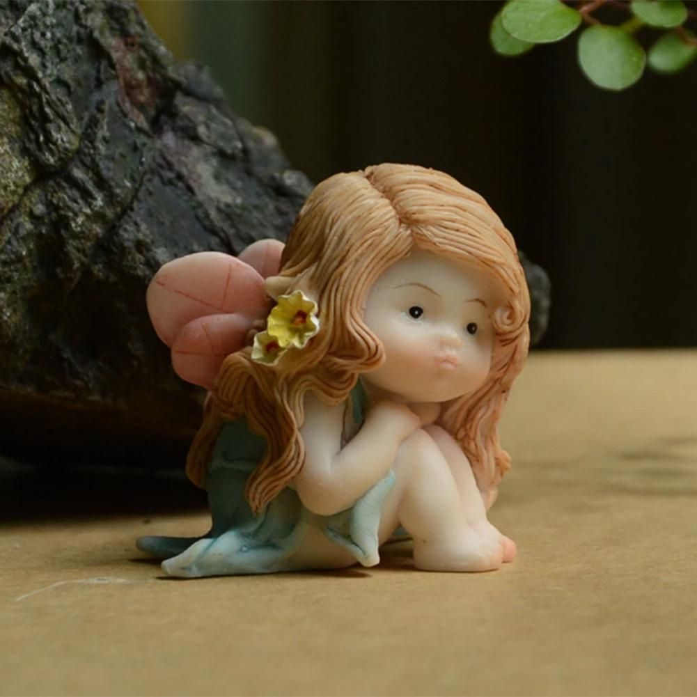 Cute Baby Figurine Fairy Garden Decor Angel Girl