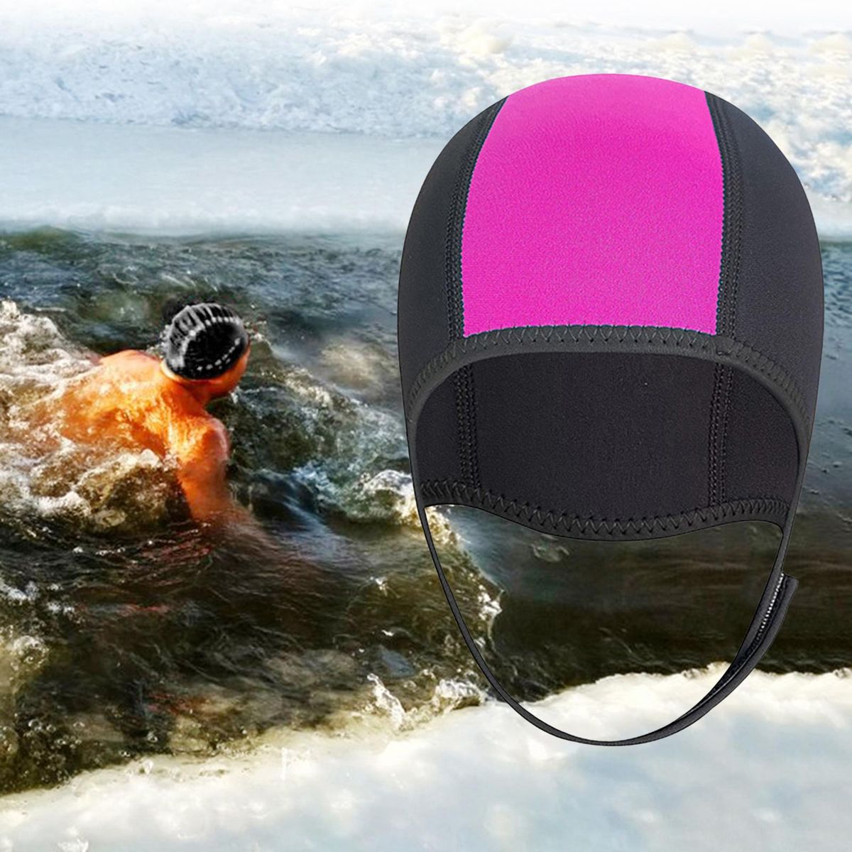 2x Diving Wetsuit Hood Women Men Stretchy Thermal Snorkeling Hat