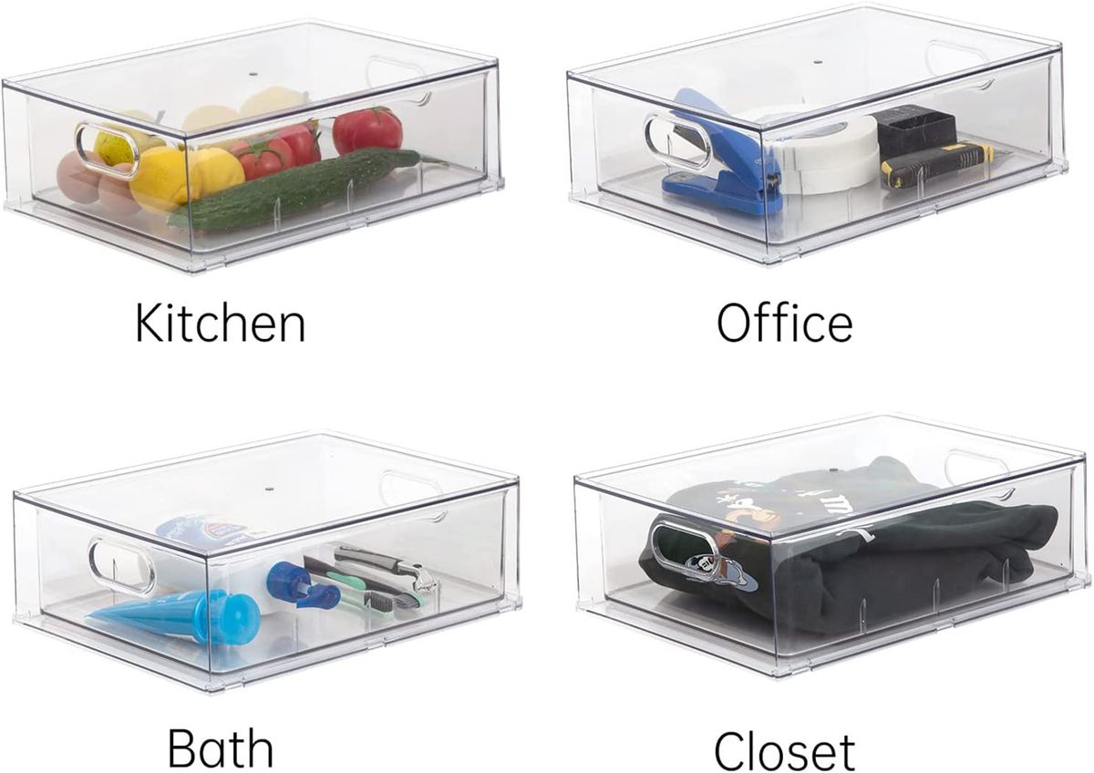 3 PCS Fridge Organizer Set, Houkois Stackable Refrigerator