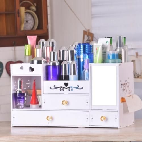 Cosmetic Storage Box Desktop Drawer Household Simplicity Mirror Dresser Finishing Box Skin Care Product Shelf Storage Box