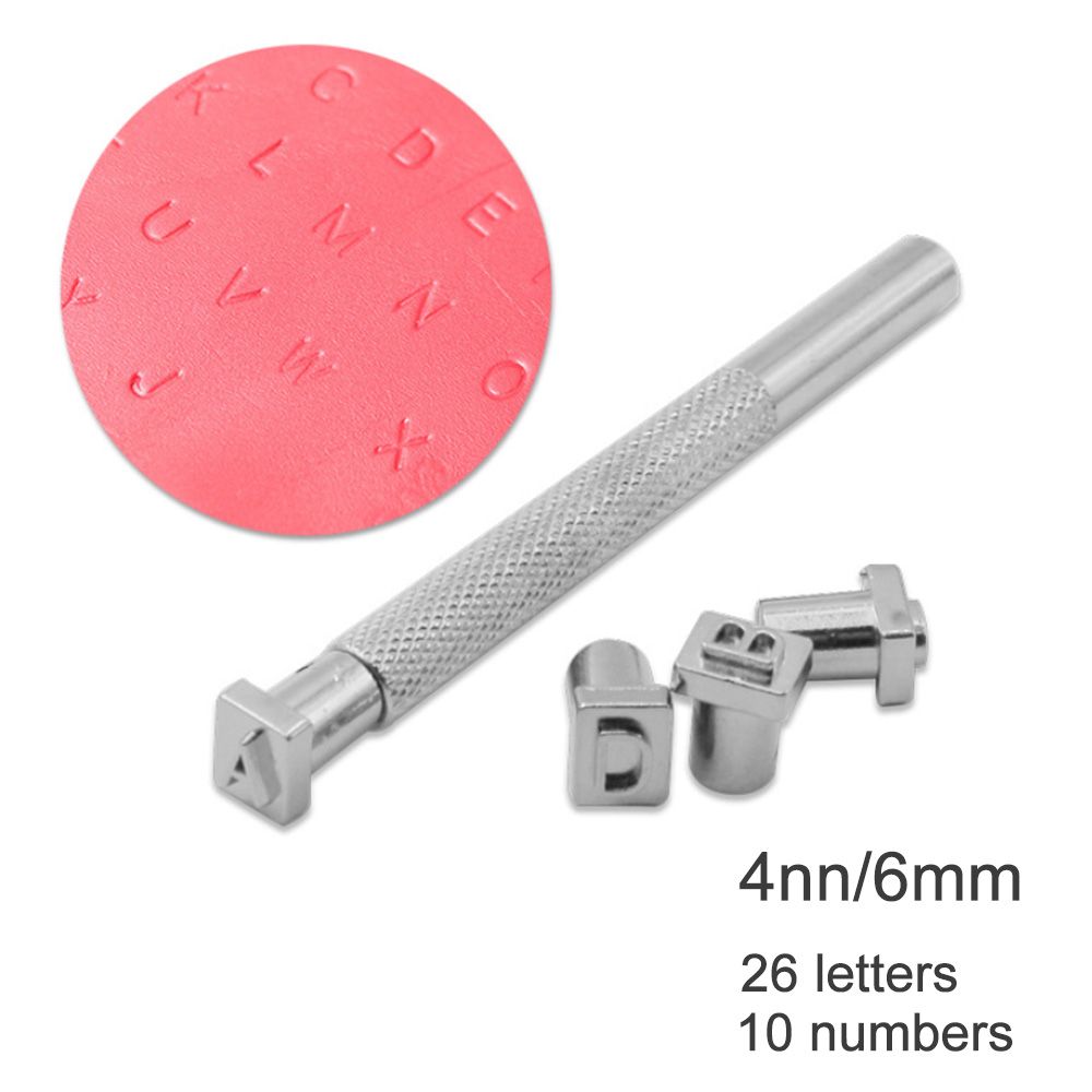 36Pcs Alphabet Letter Number Steel Punch Stamps Set For