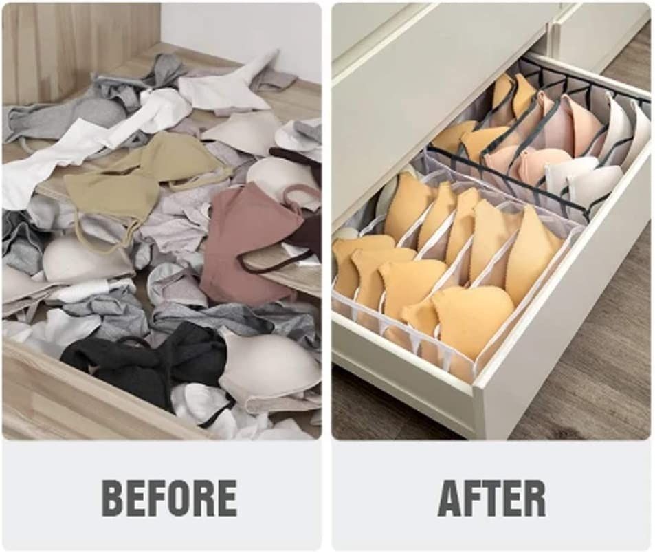3 Pieces Multi-grids Clothes Storage Organizer