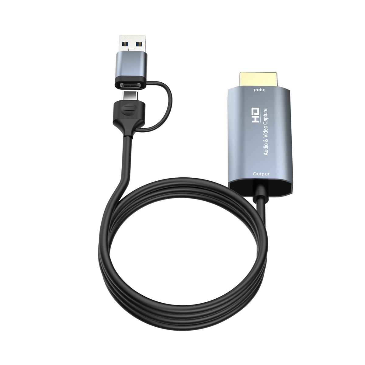 4K -Compatible to Type-C+USB Capture Card 1080P Computer