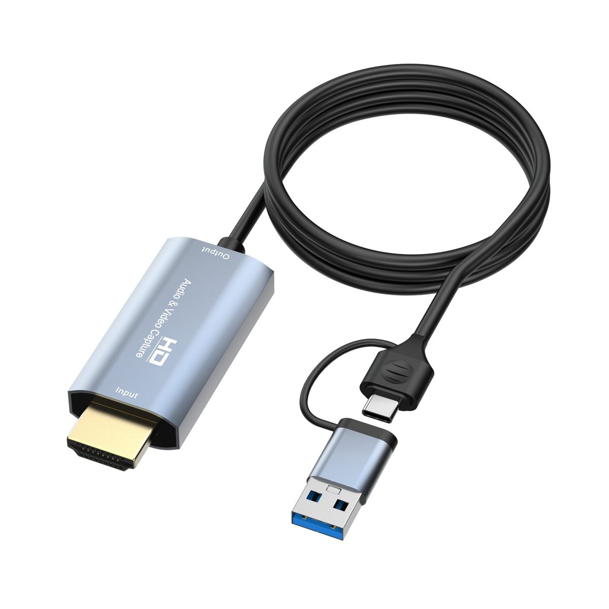 4K -Compatible to Type-C+USB Capture Card 1080P Computer