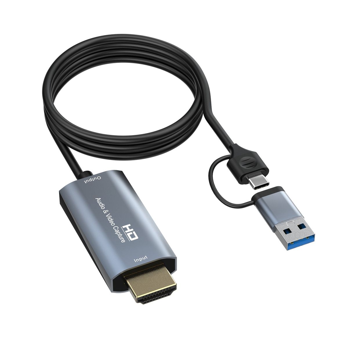 4K -Compatible to Type-C+USB Capture Card 1080P Computer