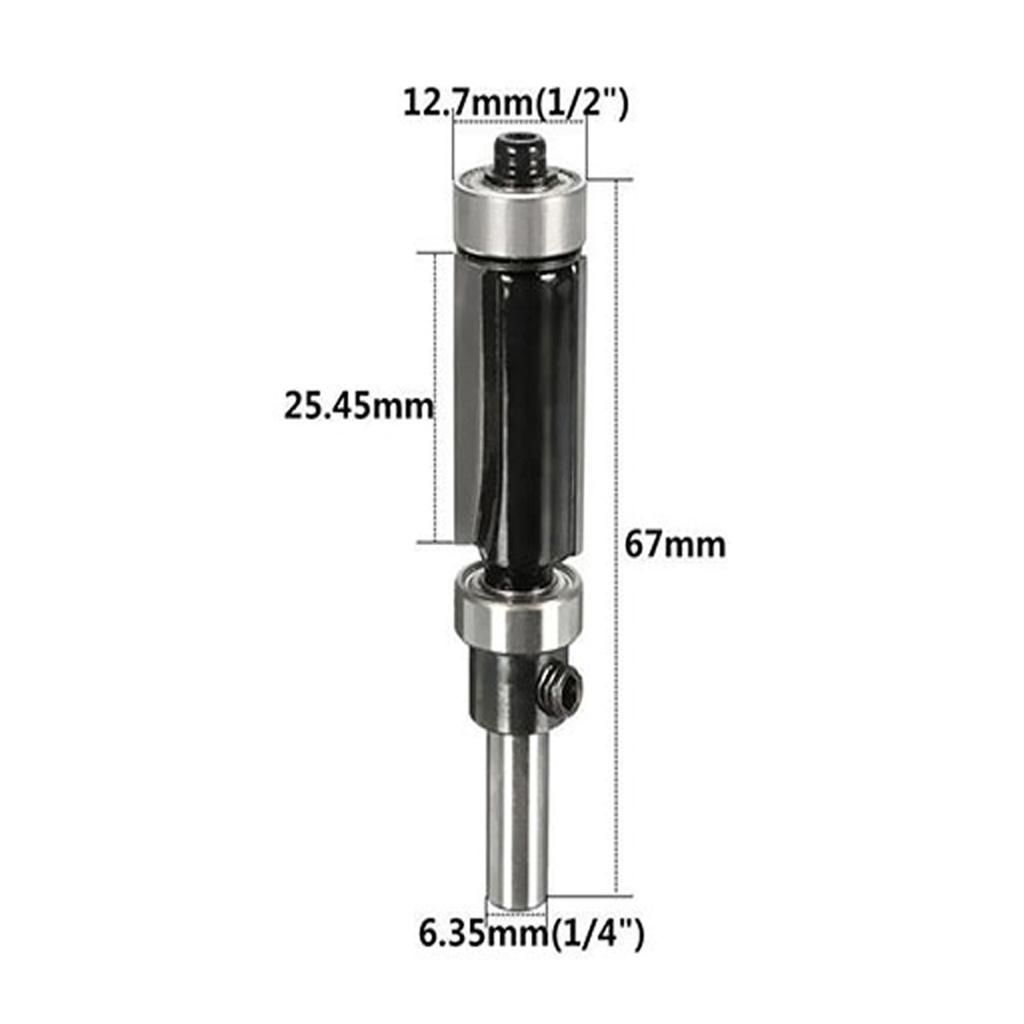 Straight Shank Flush Trim Router Bit  End Bearing Double-edge 2
