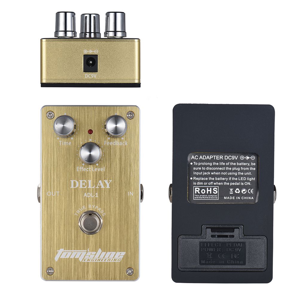 Aroma ADL-1 Delay Electric Guitar Effect Pedal Aluminum