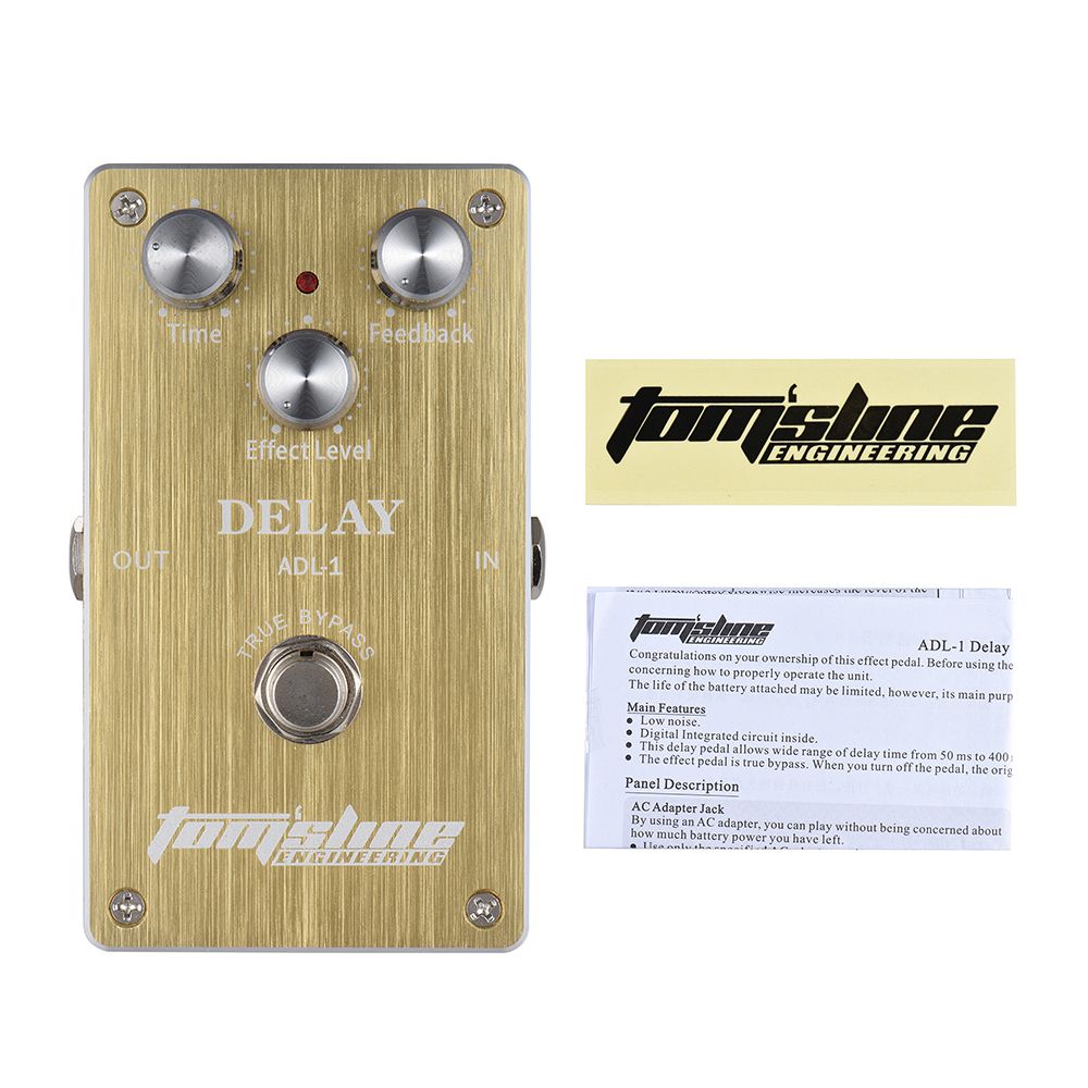 Aroma ADL-1 Delay Electric Guitar Effect Pedal Aluminum