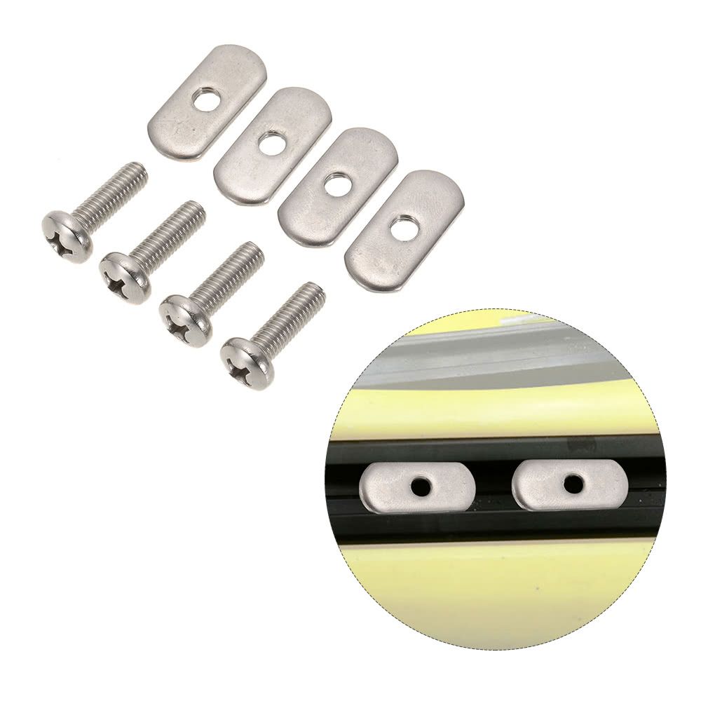 4 Stainless Steel Kayak Rail/Track Screws   Track Nuts