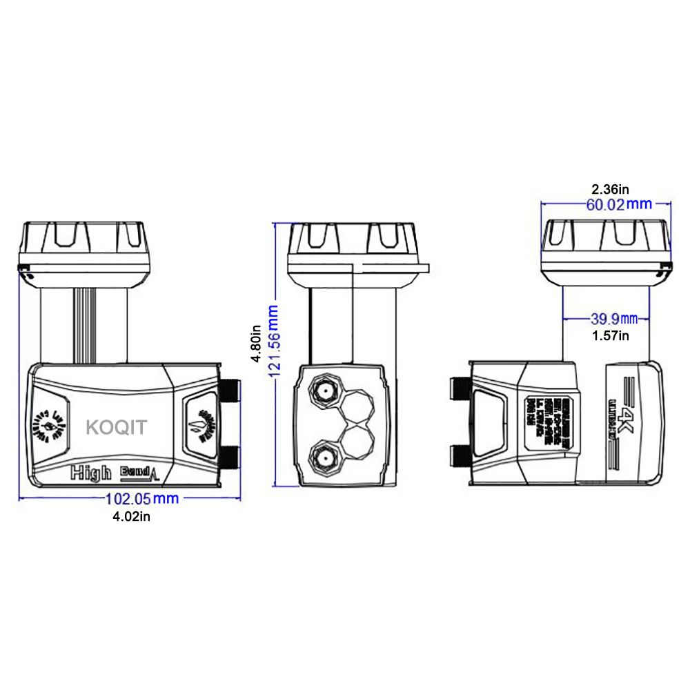 4K UHD Single Dual LNB Dish Universal Ku Band LNBF