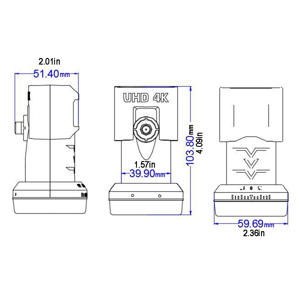 4K UHD Single Dual LNB Dish Universal Ku Band LNBF