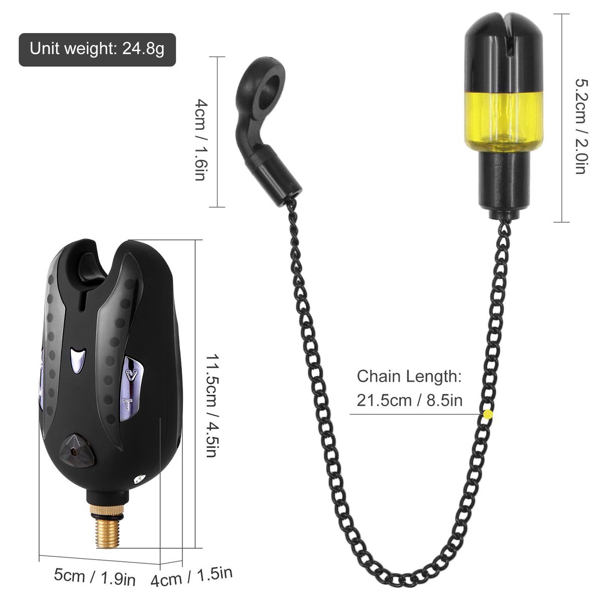TARUOR Fishing Swinger Chain Alert Swinger Bite Alarm Hanger Swinger Fishing Tackle