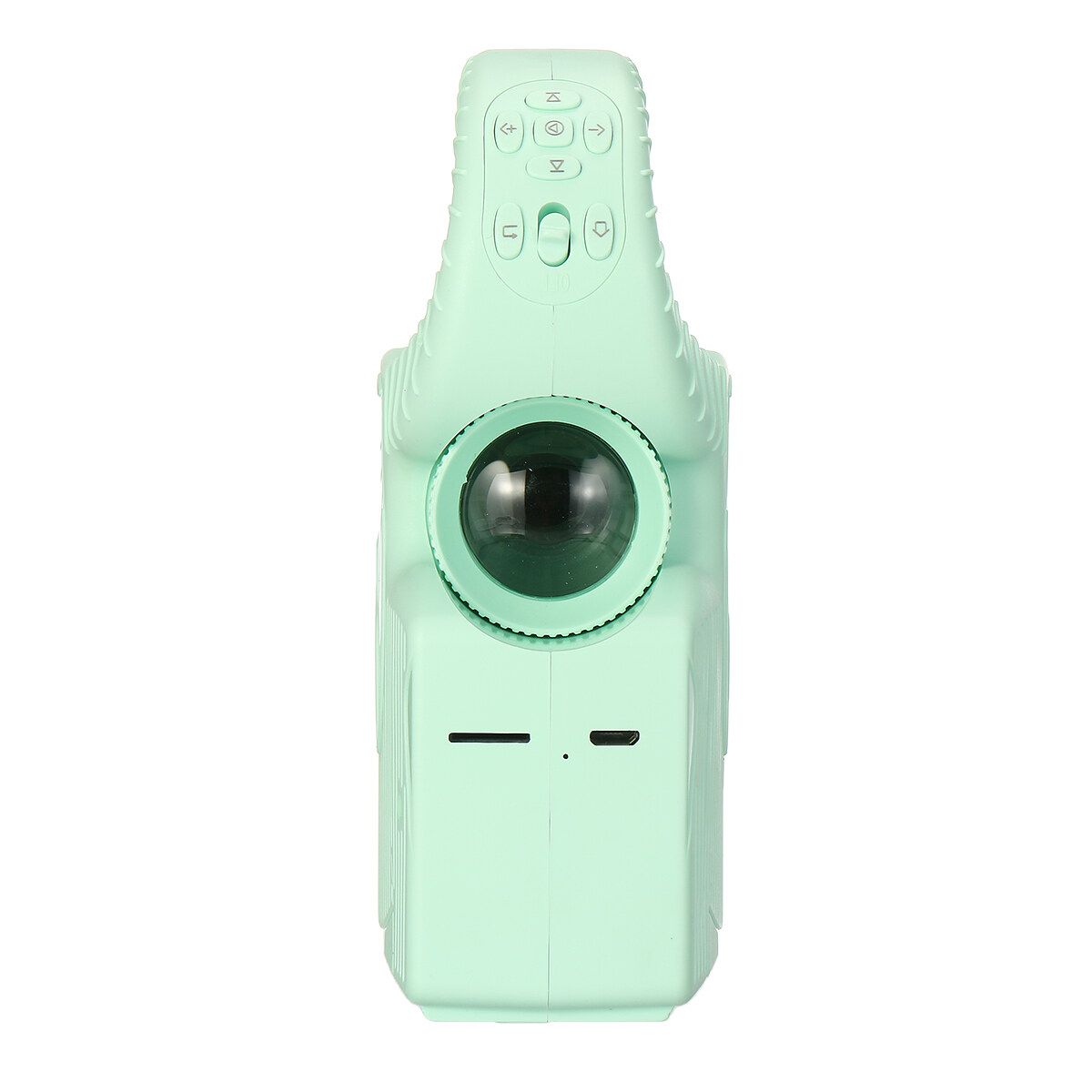 720P 80 Inch Portable Children Projector Elephant Projector With 2000Mah USB Charging Pluggable TF Card Early Childhood Education Projector Home Theater Video Player Gree