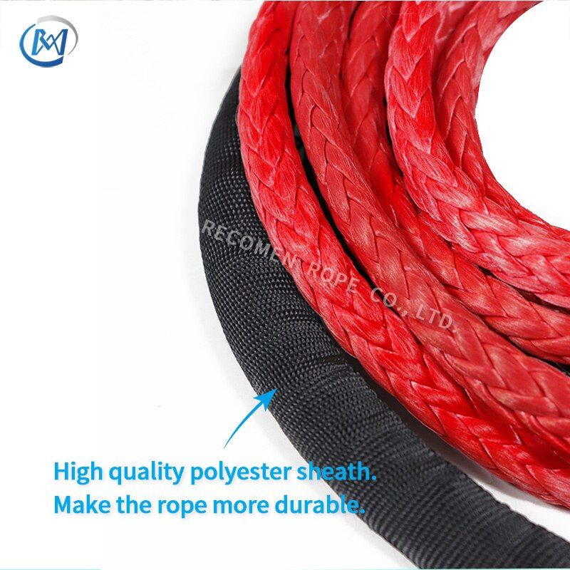 Impa Polyester Cover 12 Strand Braided Synthetic UHMWPE/Hmpe Plastic Marine Towing Winch Rope For Mooring And Offroad