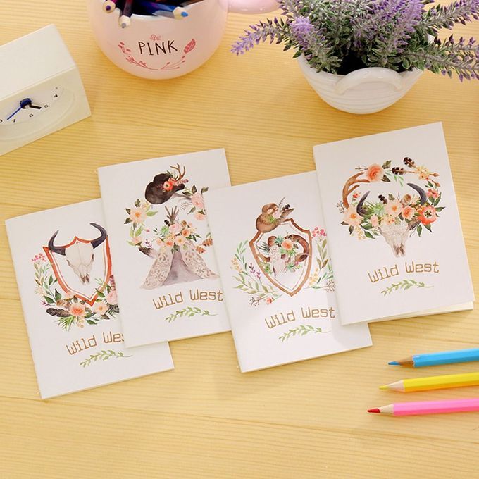 Mini Notebook  Ute  Artoon Portable Po Ket Steno Notebook MiniDaily NotePad-Colorful-4005