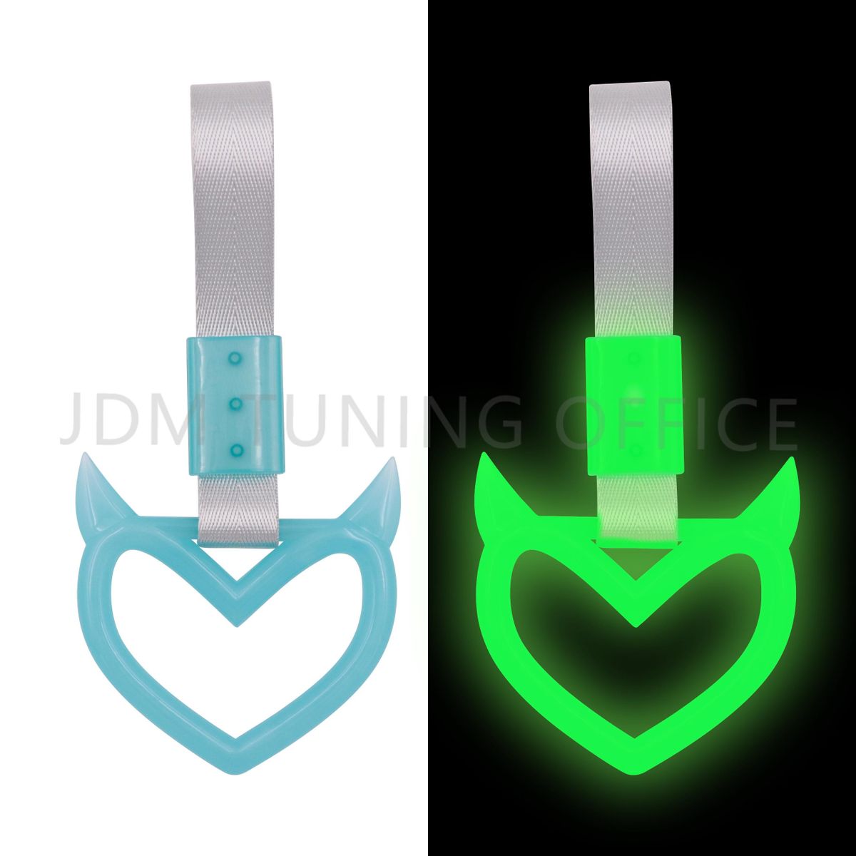 Glitter Powder Devil Heart Glow In Dark Tsurikawa Ring JDM Train Bus Handle Hand S Drift Charm S Drift Warning Ring