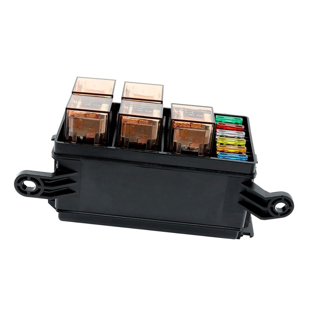 12-Slot Relay Box 6 Relays Slots 6 ATC/ATO Standard Fuses