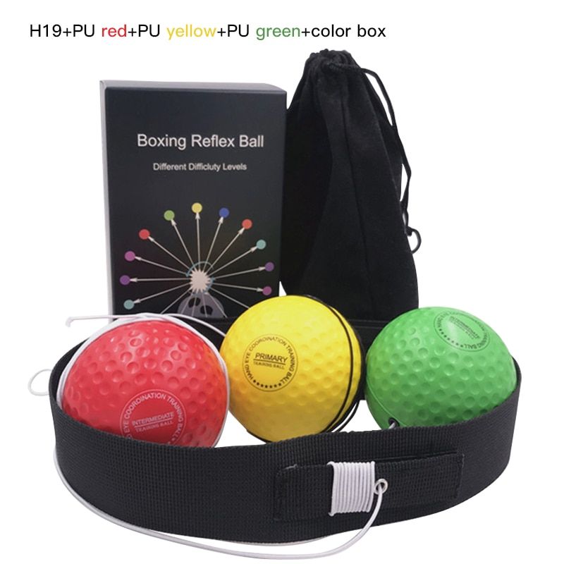 Boxing Reflex Ball Head Band Ing Speed Training Punch Ball Mma Boxer Reaction Agility Training Set