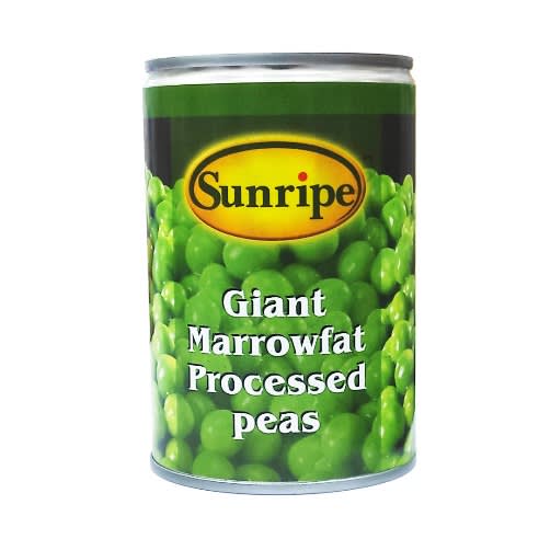 Sunripe Giant Marrowfat Processed Peas - Packs Of 3 X 400g