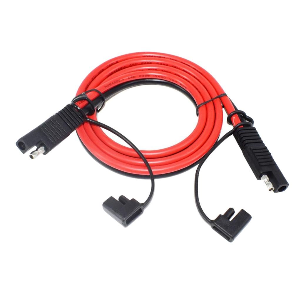 SAE To SAE 2-pin 10 Amp 3ft/1m Solar Panel Extension Cable Cord, Heavy