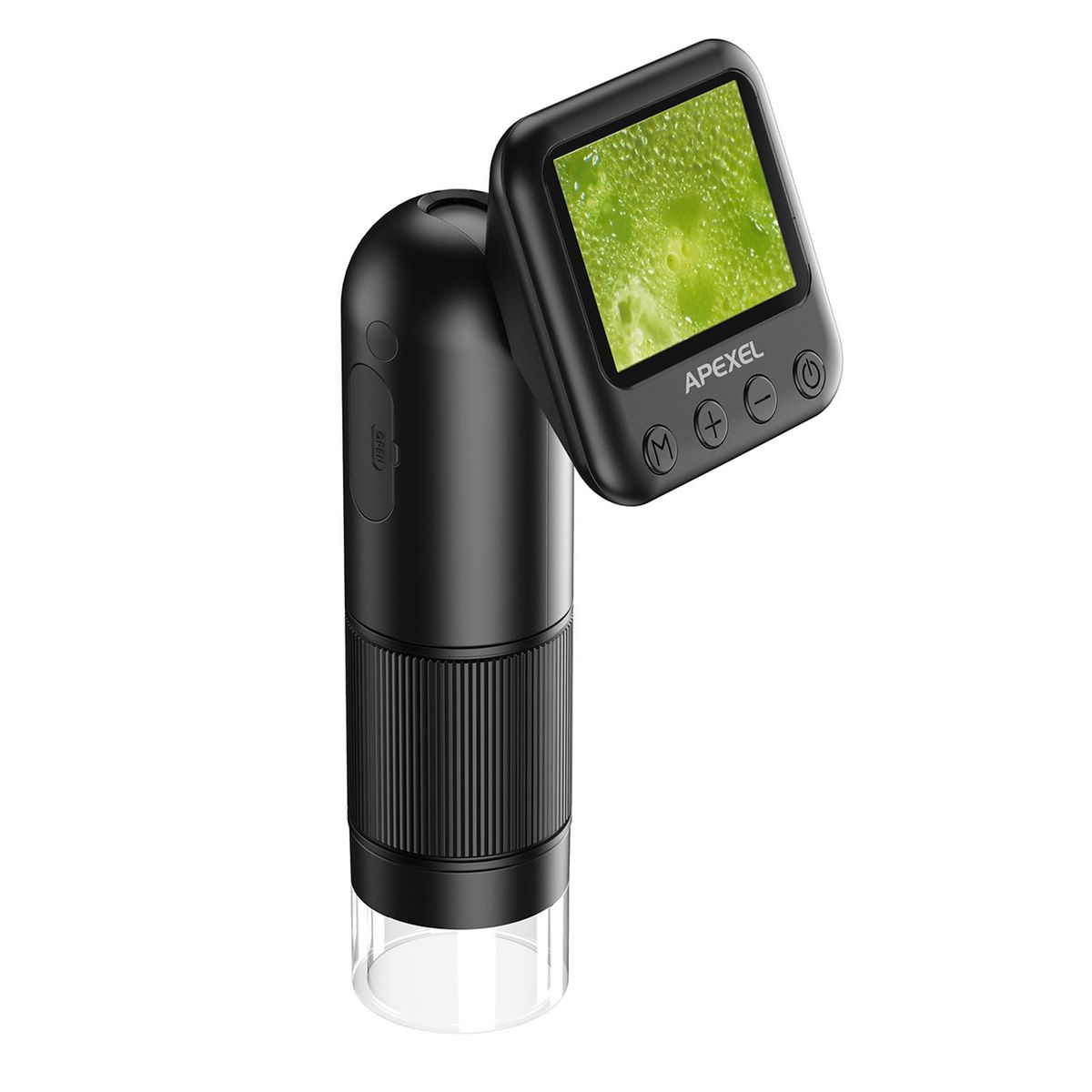 APEXEL APL-MS008 Handheld Digital Microscope 12X-24X Magnification Portable Microscope for Kids 2.0 Inch LCD Screen 2MP Photo 720P Video Built-in Battery with LED Lights Electronic Magnifier Camera