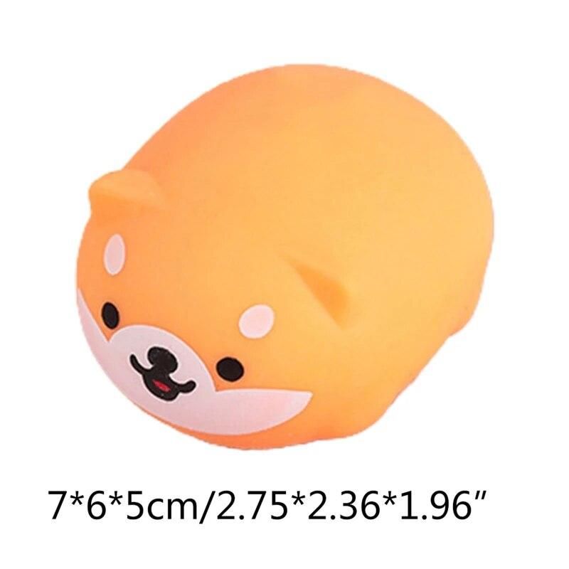 Kids Sensory Ball Shiba Inu Pinch Toy Stress Relief Squishy Toy Cute Animal Party Supplies Vent Decompression Balls