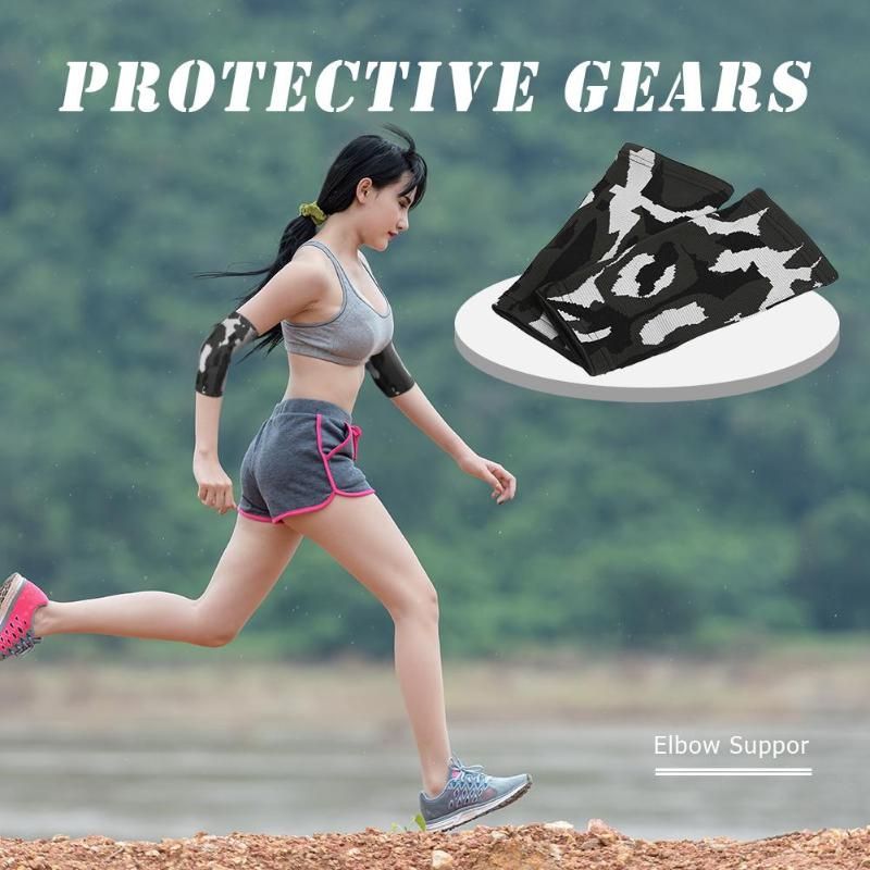 1 Pair Warm Breathable Camouflagepalm Guards Elbow